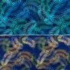 Tropical Fern Leaves Rose & Hubble Cotton Poplin Fabric