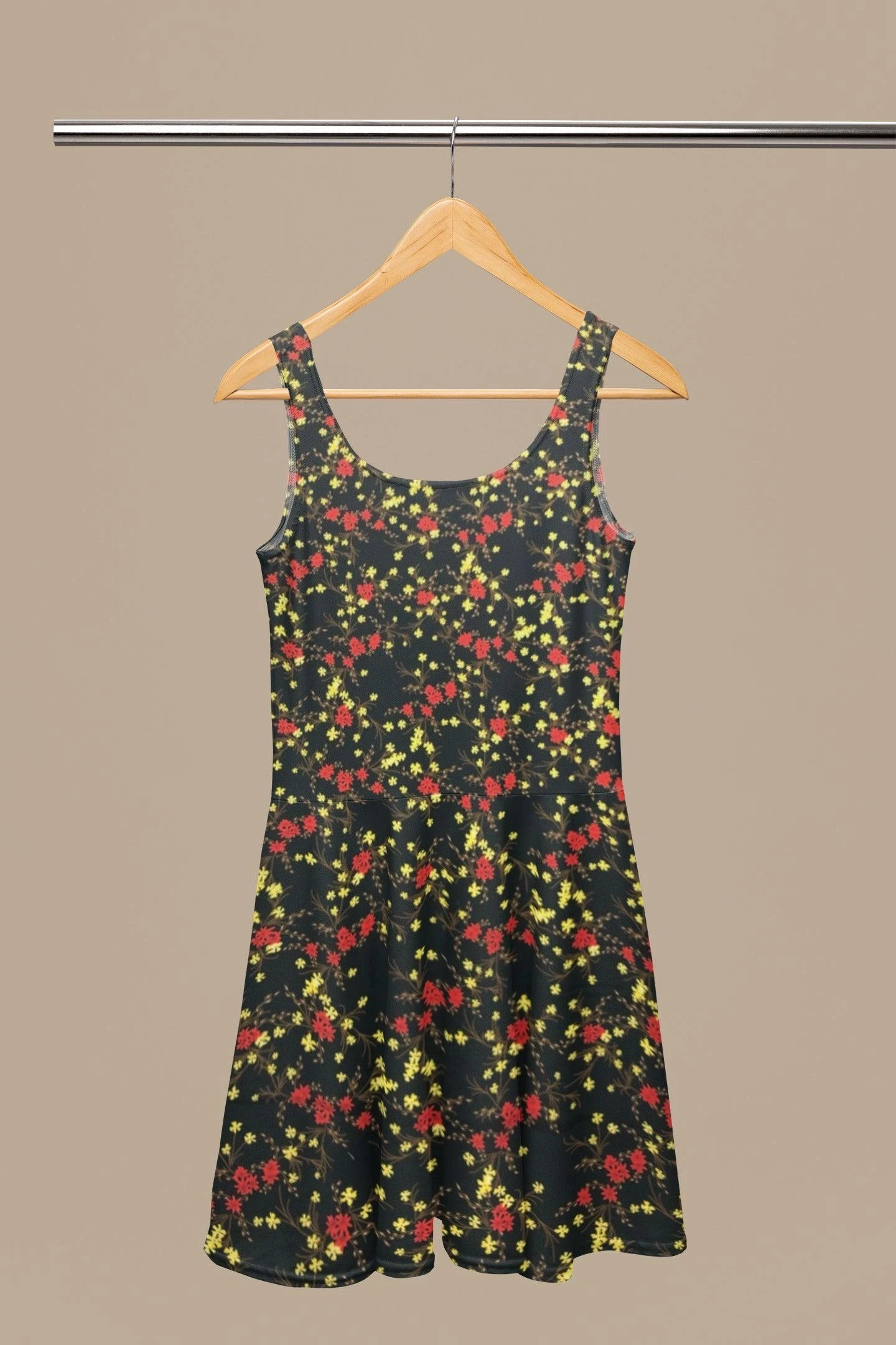 Two Colour Floral Crepe Fabric 6 Two Colour Floral Crepe Fabric - Image 6