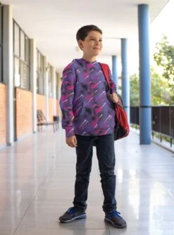 Shooting Stars French Terry Fabric -Ernst Fabric Store poundfabrics shooting stars sweatshirt mockup