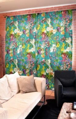 Summer Floral Digital Velvet Fabric -Ernst Fabric Store summer floral velvet